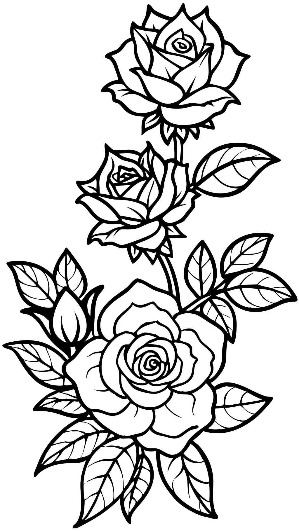 coloriages de fleurs et de roses